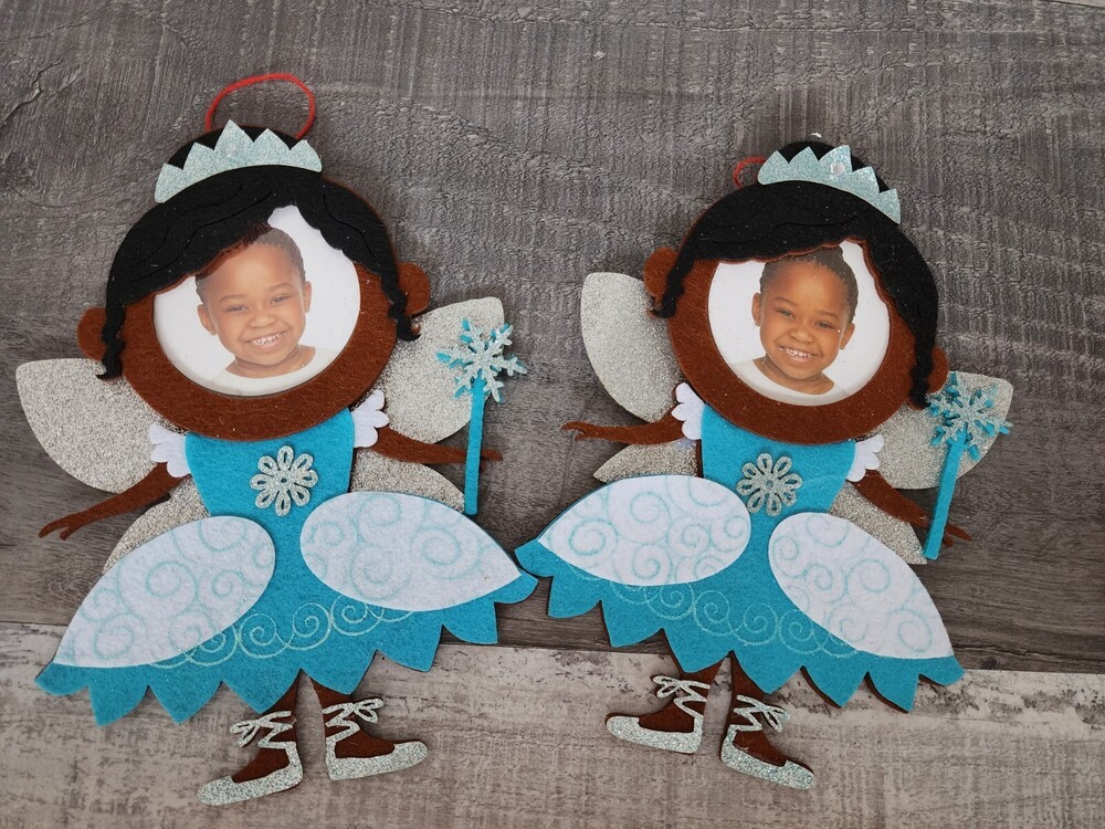 Studio Decor Princess Picture Frame Christmas Ornament NEW Lot of 2 Fairy